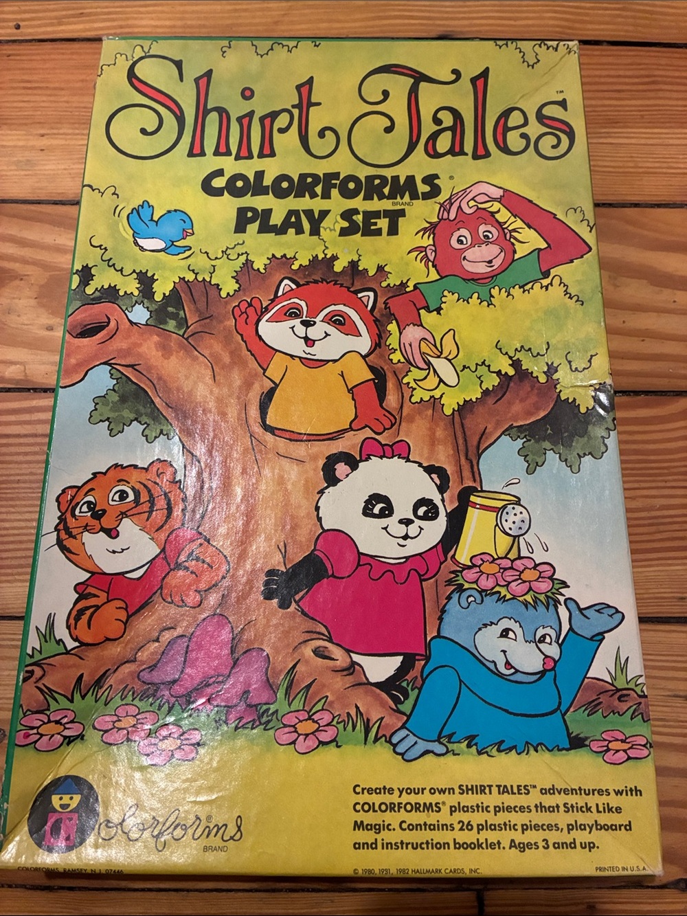 Vintage Colorforms Shirt Tales Play Set - Yellow/Green Multicolor